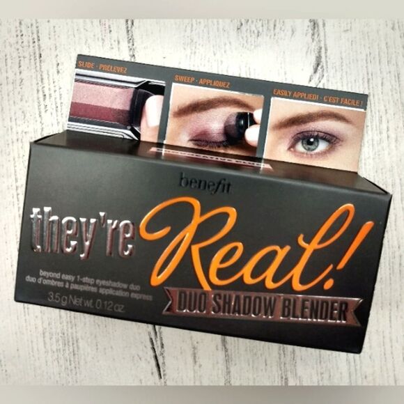 Benefit They're Real Duo Eyeshadow Blender  Provocative Plum NIB Makeup Cosmetic - Picture 2 of 9